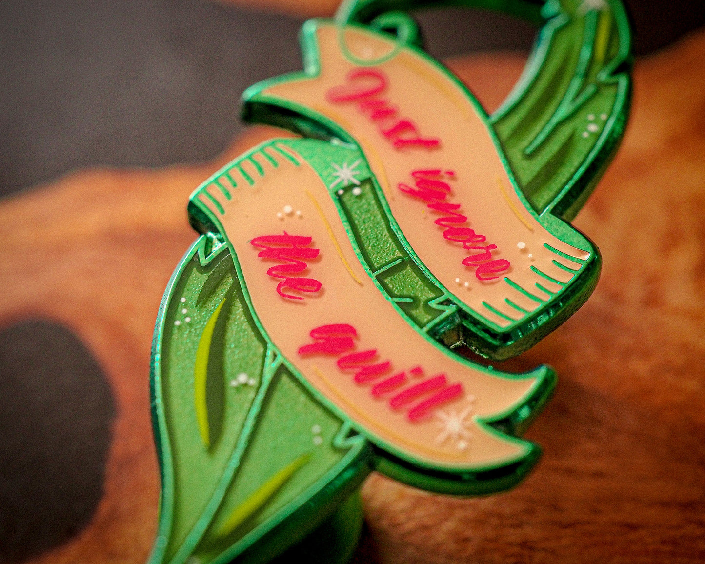Mean Journalist Quill - GREEN variant - Enamel pin