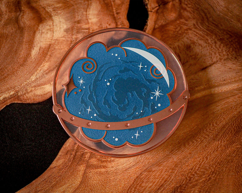 Giant Memory Globe - Blue Rosegold