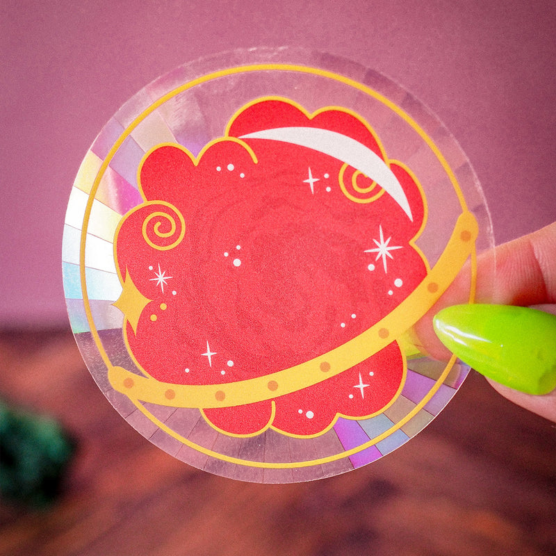 Red Memory globe - Suncatcher Sticker