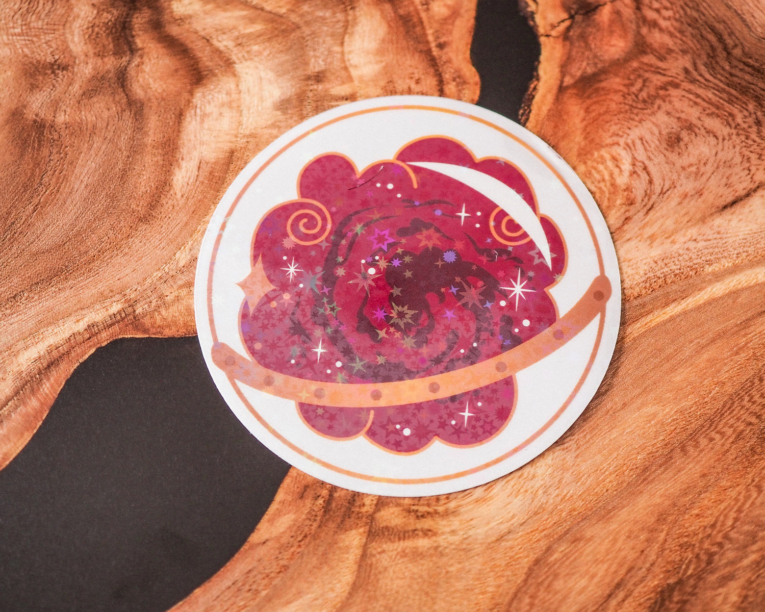 Red Memory globe - Clear Holographic